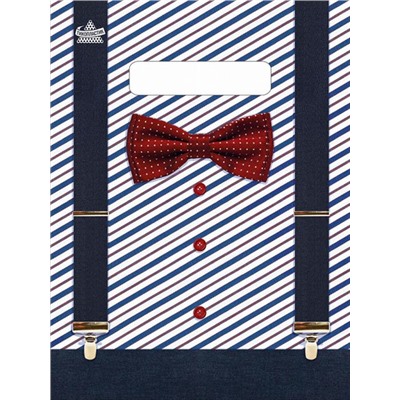 Пакет прорубная ручка 19*25см Мужской Костюмчик (вып.по 100шт.) н00228465