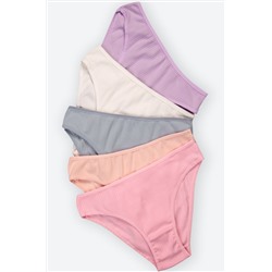 Женские трусы-слипы в рубчик 5шт. Happyfox