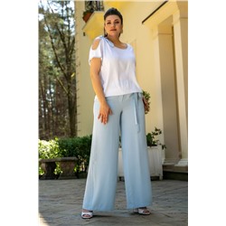 Andina 915-2 белый_голубой, Брюки,  Блуза