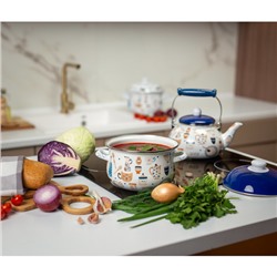 VETTA Кантри Кастрюля эмалированная, 22см, 3,6л, индукция