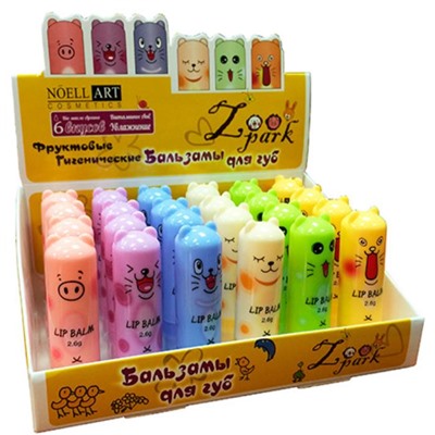 Помада гигиеническая для губ ZOO PARK S-4078 (мин.24шт.) Karite