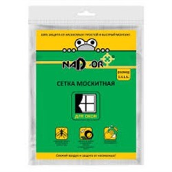 Сетка москитная с крепежом 1,5м*1,5м белая Nadzor MSN015P