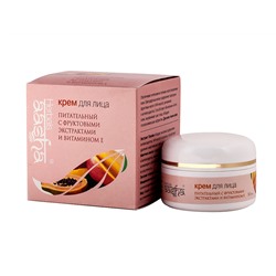 Крем для лица ПИТАТЕЛЬНЫЙ С ФРУКТОВЫМИ ЭКСТРАКТАМИ И ВИТАМИНОМ Е, Aasha Herbals, 50 мл.