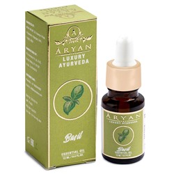 BASIL Essential Oil, ARYAN (БАЗИЛИК премиальное эфирное масло, АРЬЯН), 12 мл. - СРОК ГОДНОСТИ ДО 30 СЕНТЯБРЯ 2024 ГОДА + С ПОДТЁКАМИ