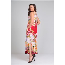 Mubliz 048 красный_цветы, Платье