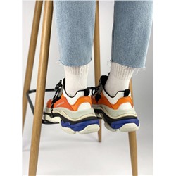 Кроссовки Balenciaga Triple S Orange\Blue