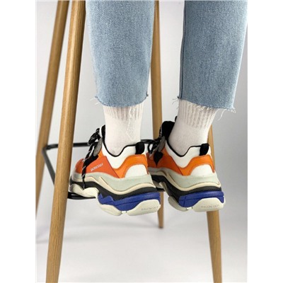 Кроссовки Balenciaga Triple S Orange\Blue