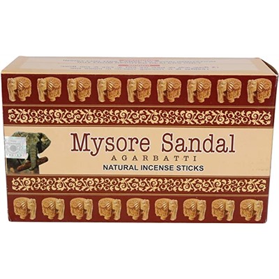 MYSORE SANDAL AGARBATTI Natural Incense Stiks (МАЙСОР САНДАЛ АГАРБАТТИ Натуральные индийские благовония), 15 г.