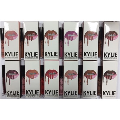 Блеск для губ+карандаш Kylie Matte Liquid Lipstick & Lip Pencil (упак 12цв)