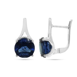Серьги из серебра танзанит выращ., Вероника