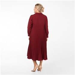 Платье, трикотаж, бордовый