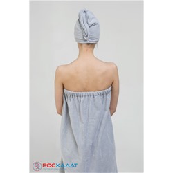 Женский махровый банный комплект (парео на пуговицах и чалма) К-26 (53)