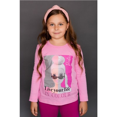 Футболка 22765 Barbie дл. рукав (Розовый)