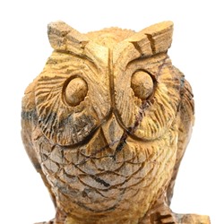 Филин из яшмы бежевой 77*50*107мм, 520гр