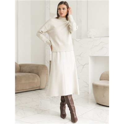 Свитер с высоким воротом из пряжи с кашемиром