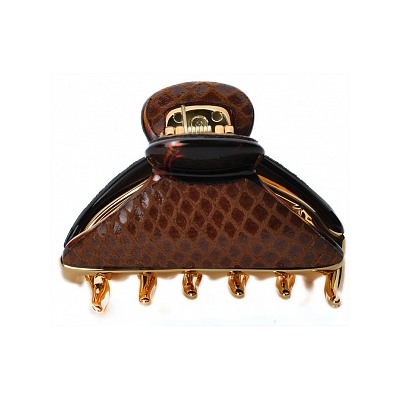 Заколка-краб PU0278(5)коричневый