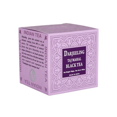 DARJEELING, Taj Mahal, BLACK TEA, Bharat Bazaar (ДАРДЖИЛИНГ, Тадж Махал, ЧЕРНЫЙ ЧАЙ, Бхарат Базар), 100 г.