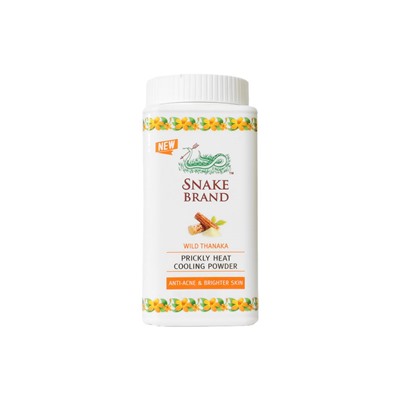 WILD THANAKA Prickly Heat Cooling Powder, Anti-Acne & Brighter Skin, Snake Brand (Тальк ДИКАЯ ТАНАКА анти-акне и осветление кожи, Снейк Бренд), 50 г.