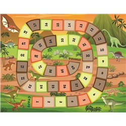 Настольная игра для мальчиков «Весёлые ходилки» 4 в 1 (раскраска)