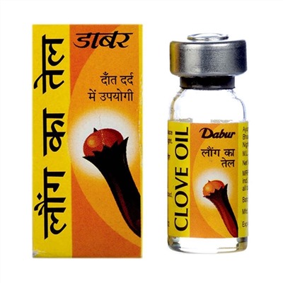 CLOVE OIL, Dabur (Натуральное МАСЛО ГВОЗДИКИ, Дабур), 2 мл.