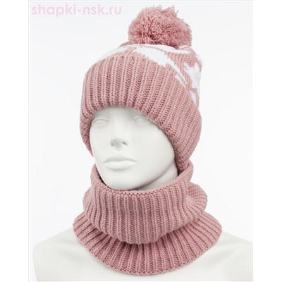 Q 201 D 201 Комплект флис (колпак+снуд) (52-54)