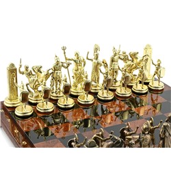 Шахматы из обсидиана "Греческая мифология" 430*430мм