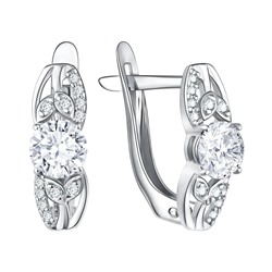 Серьги из серебра куб.циркон., Л-10190