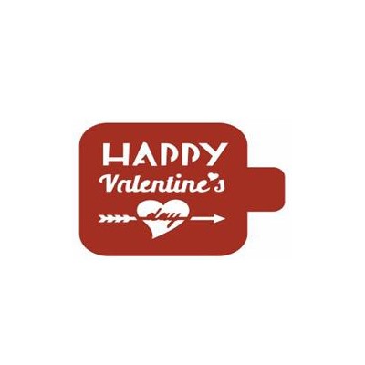 Трафарет кондитерский "Happy Valentines day СЕРДЦЕ" 9 см