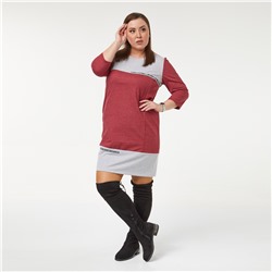 Платье, трикотаж, брусничный