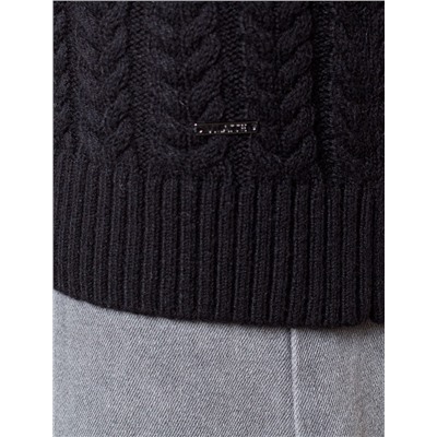 Джемпер фактурной вязки из хлопка с кашемиром