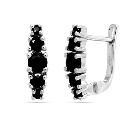 Серьги из серебра сапфир корунд, Синтория