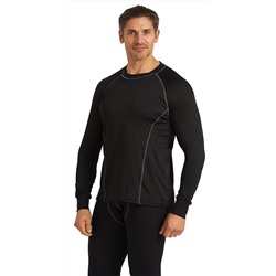 Термобельё в комплекте (фуфайка. кальсоны) EcoDry RealMan чёрное