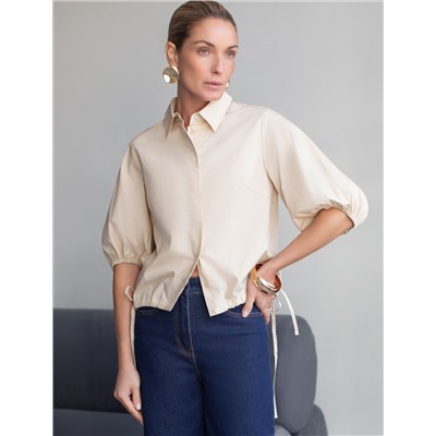 Блузка из легкого хлопкового поплина