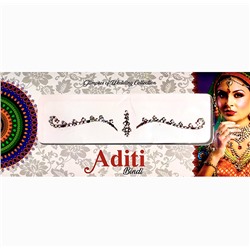 Бинди ADITI BINDI Wedding Collection, со стразами на лоб, КРАСНАЯ СО СТРАЗАМИ (разный дизайн), 1 шт.