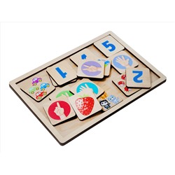 Развивающие деревянные пазлы «Считаем до пяти»