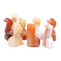 Фигура змеи из сердолика  29*22*50мм.