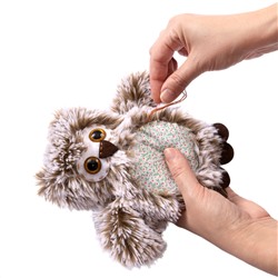 Мягкая игрушка из меха «Совенок» своими руками