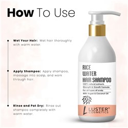 RICE WATER Shampoo, Luster (РИСОВАЯ ВОДА шампунь для волос, Ластер), 300 мл.