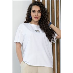 Футболка Аника (белая/коты) Б13493-20М