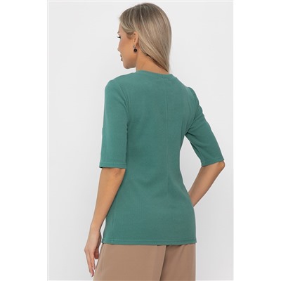 Блуза трикотажная Лиза (зеленая) Б14367-48М