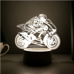 Светильник "Мотоциклист" LED RGB от сети 9,5х15,5х16,5 см