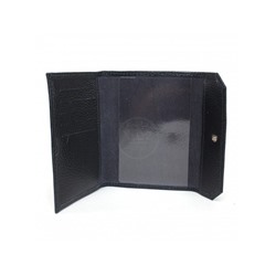 Обложка для паспорта Croco-П-402 (5 карм)  натуральная кожа черный тем флотер (111)  236527