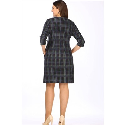 Lady Style Classic 1234 зеленый_с_темно-синим, Платье
