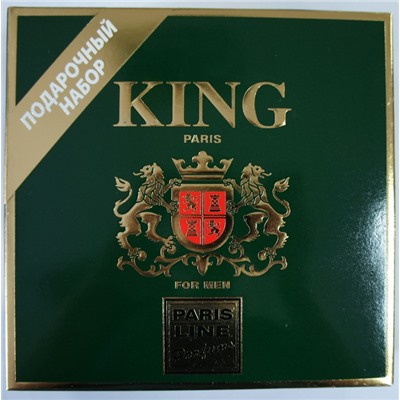 Набор "P.E.  KING (Гель д/бритья 125мл + Гель-бальзам п/бритья 125мл)"/муж.