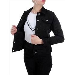 Y-1000 BLACK Куртка джинсовая женская MISS JUSTING (98% хлопок 2% эластан) размер L- 44 российский