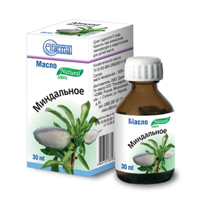 МИНДАЛЬНОЕ косметическое масло, Эльфарма, 30 мл.
