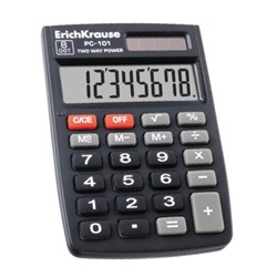 Калькулятор карманный ErichKrause 8 разрядов 8.8*5.8см серый PC-101 40101