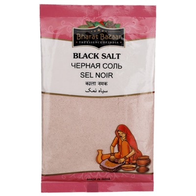 BLACK SALT Powder, Bharat Bazaar (ЧЕРНАЯ СОЛЬ, порошок, Бхарат Базаар), 100 г.