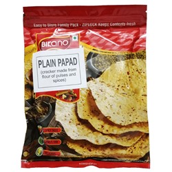 Лепешки из муки бобовых хрустящие со специями Папад Bikano, Индия, 200 г Акция