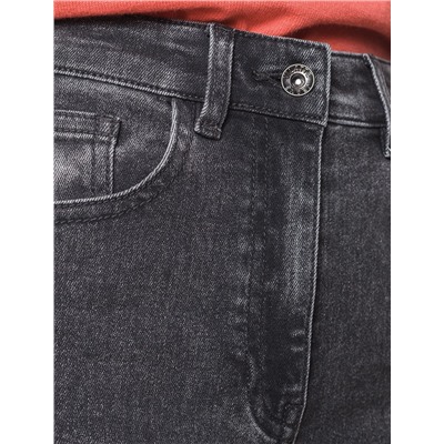 Джинсы трубы прямые с декоративной стиркой из эластичного денима